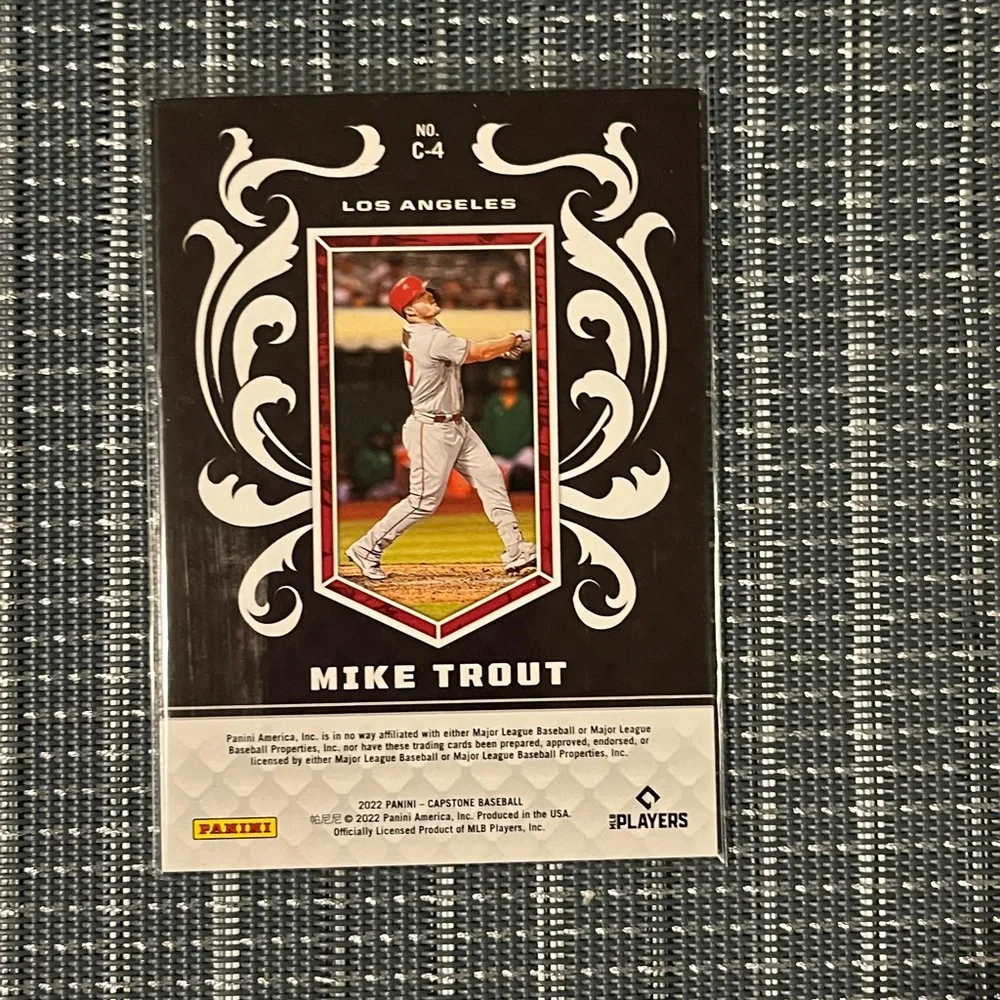 ⚾️ Mike Trout 2022 Panini Capstone MLB Baseball Sports Trading Card #C4, Qty 1